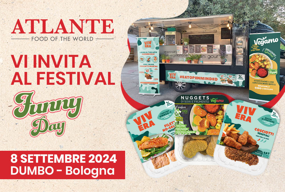 Atlante vi invita al Funny Day Festival: Scopri e Assapora le Novità Plant-Based di Vivera e Vegamo