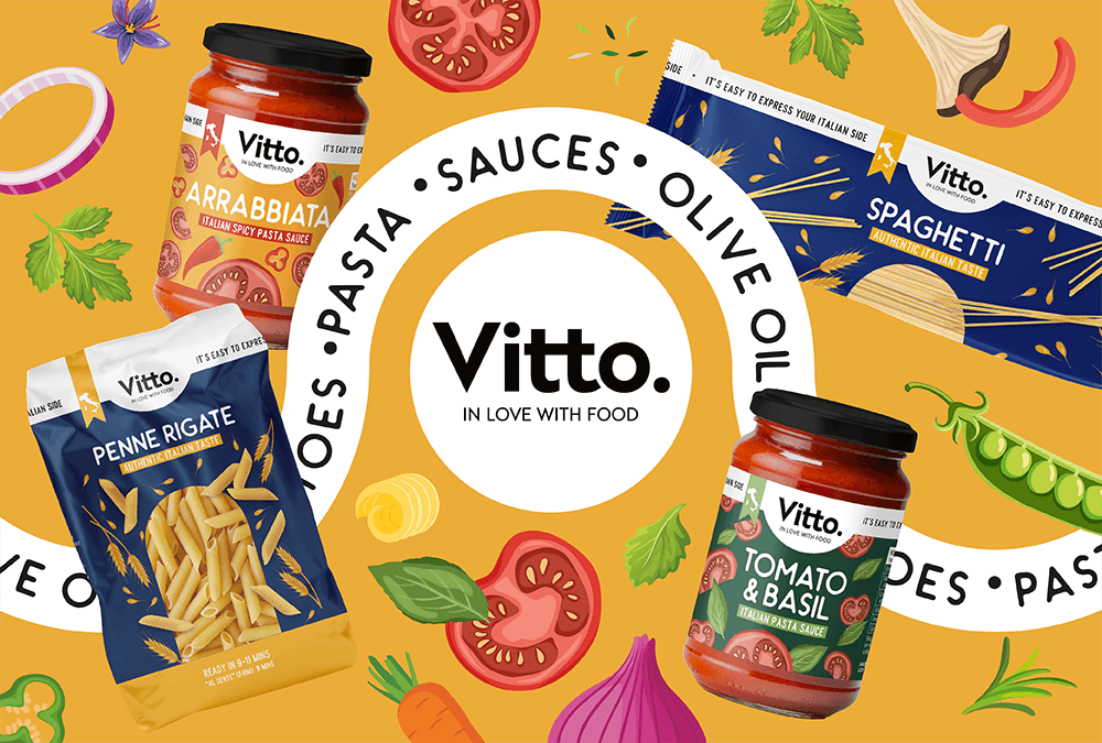 Vitto Italian Food - Product range for retailer supplier italian food sauce and pasta