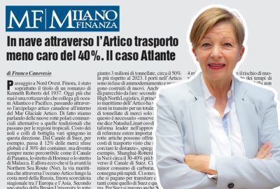 Natasha Linhart intervista logistica, CEO Atlante Milano Finanza, innovazione supply chain, trasporto marittimo sostenibile, commercio globale